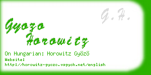 gyozo horowitz business card